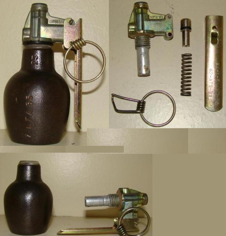 French Frag DF-37 Hand Grenade